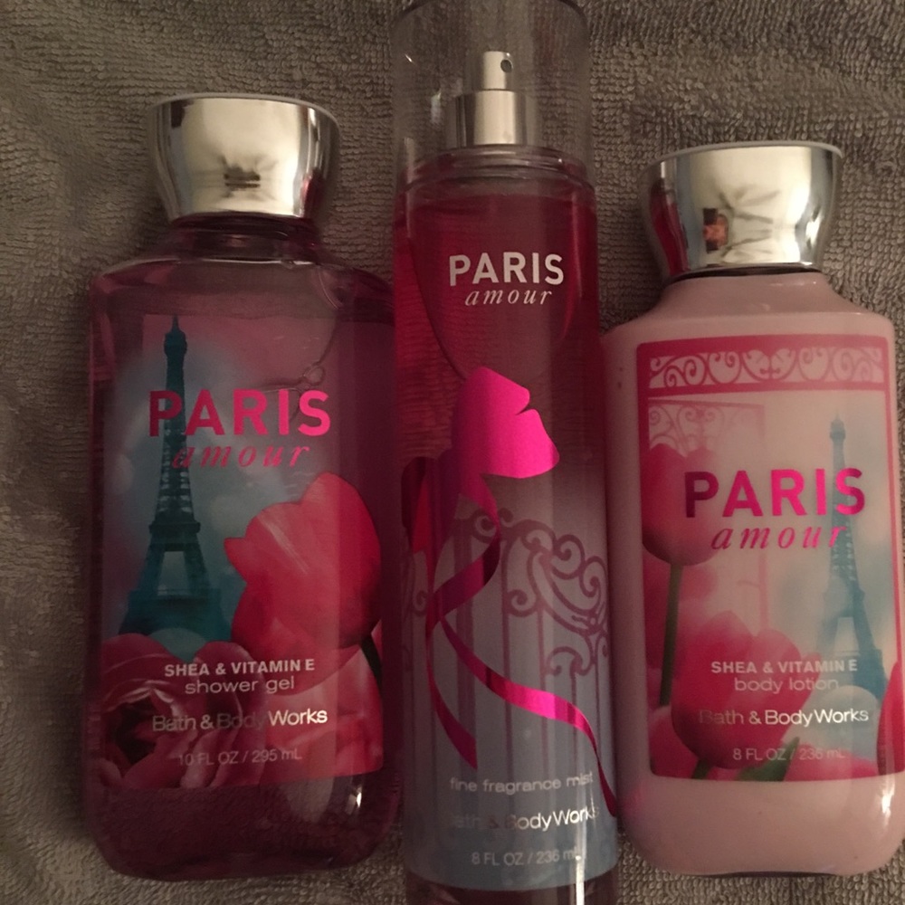 Bath and BodyWorks Paris Amour trio
